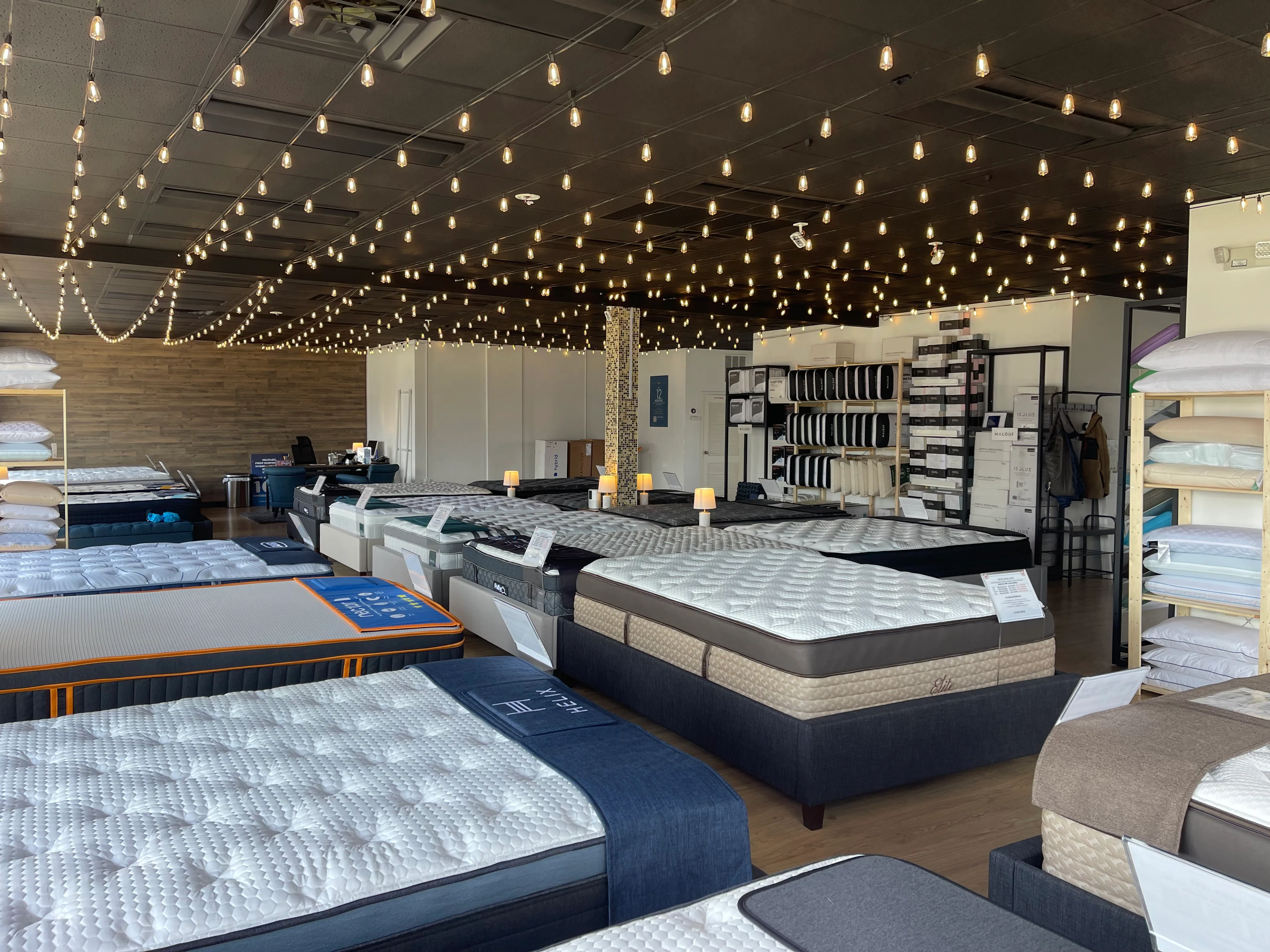 Matratzen-Showroom im Einzelhandel